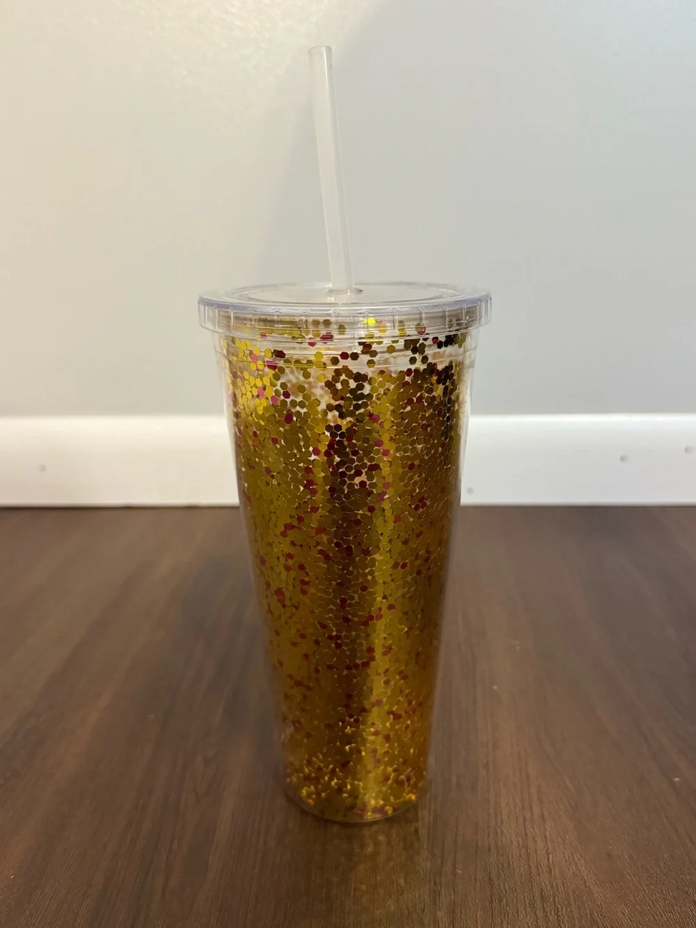 Glitter Bride Tumbler Cup - Gold Confetti